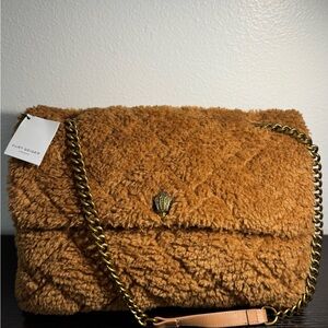 Kurt Geiger The Kensington XXL Brown Textured Shoulder Bag